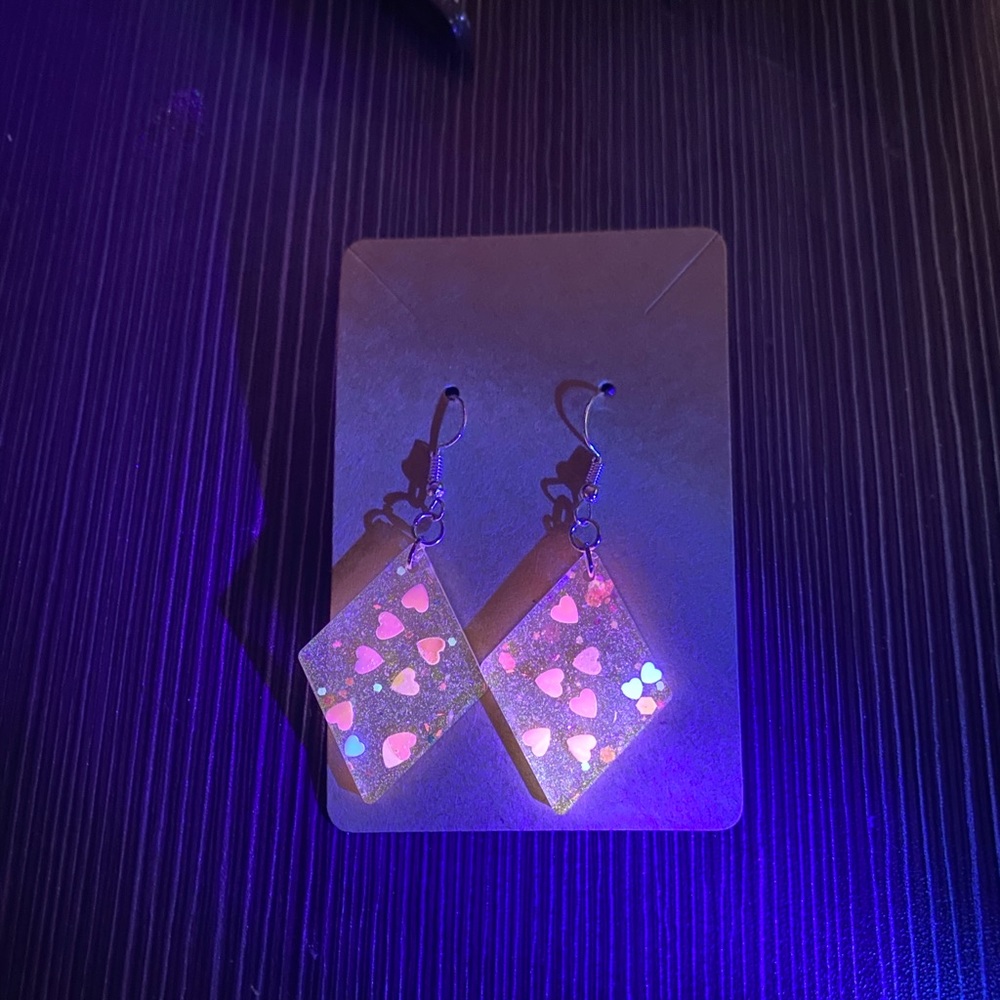 3 for $12 - Reactive Glow-in-the-dark Diamond Earrings